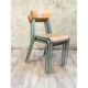 Lot de 4 chaises d'ecole vintage stella