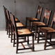 Set of 6 neo-Basque mulched chairs in the taste of Victor Courtray