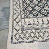 Handmade white kilim rug 155x80cm