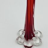 Red two-tone glass soliflore vintage design