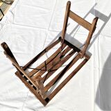 Siège pliant ancien en bois vers 1930
