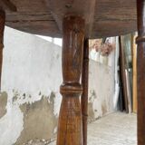19th century oak pedestal console