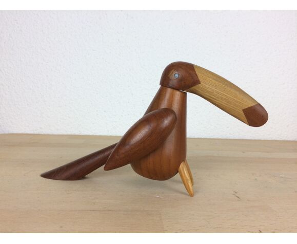 Moulin à poivre toucan par Tonn P. en teck, scandinave