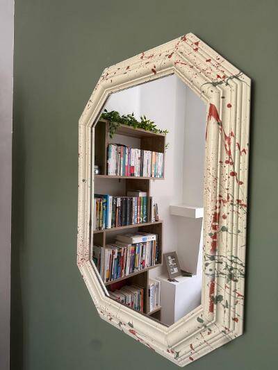 Vintage octagonal mirror