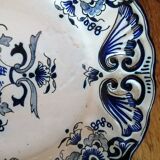 Old Rouen earthenware collection plate