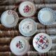 6 mismatched antique deep plates