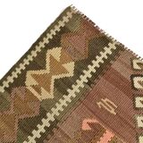 Brown & Beige Tribal Turkish Kilim Rug 132x200Cm SK 35210