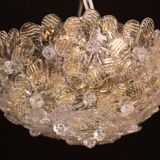 Murano Ceiling Light Flower by Seguso for Venini, Italy, 1960s