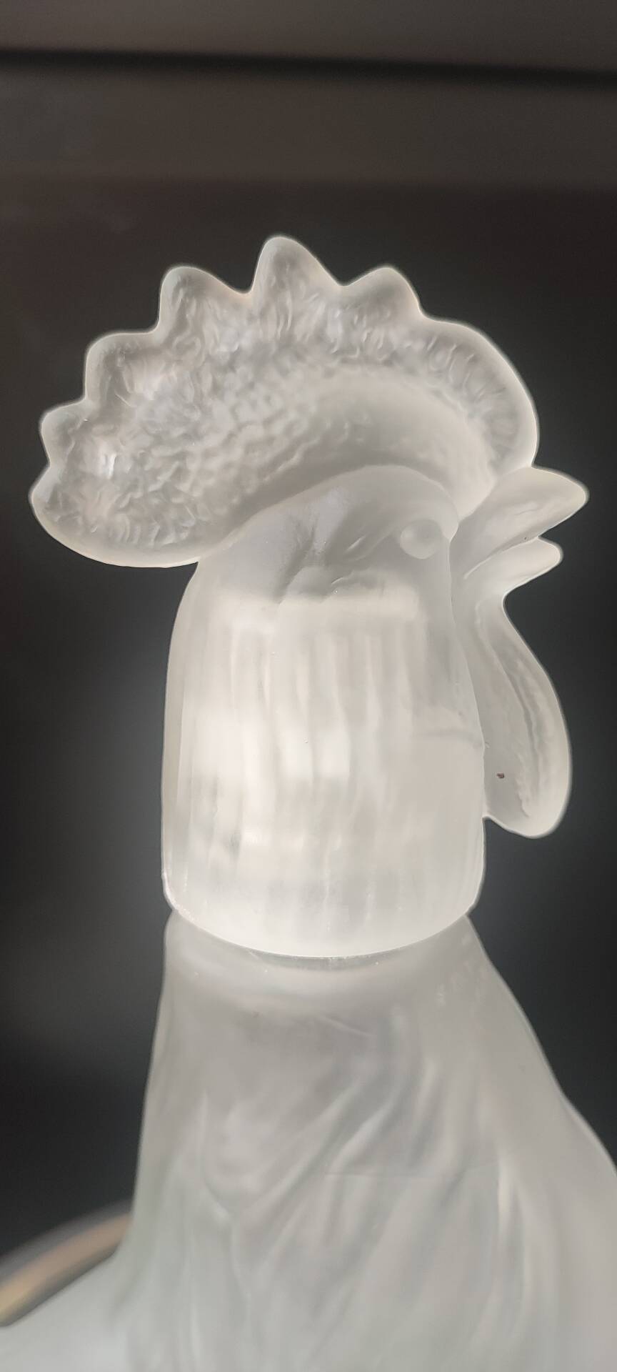Zoomorphic carafe (28 cm) in Italian frosted glass - 1970s