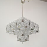 Mid-century glass pendant by Jaroslav Bejvl for Kamenicky Senov années 1960