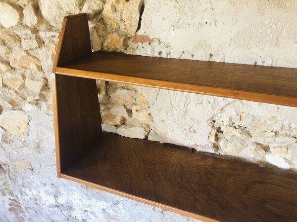 Étagère murale vintage à deux étagères , 1970's