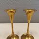 Danish designed candle holders in solid brass.