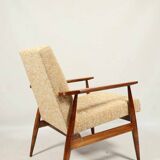 Fauteuil vintage jaune de style scandinave moderne