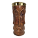 Sculptural copper umbrella stand with tribal faces, 1970s