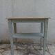 Side table, Art Deco reimagined in grey-green.