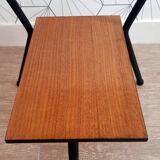 1960s modernist side table – tubular structure & double top
