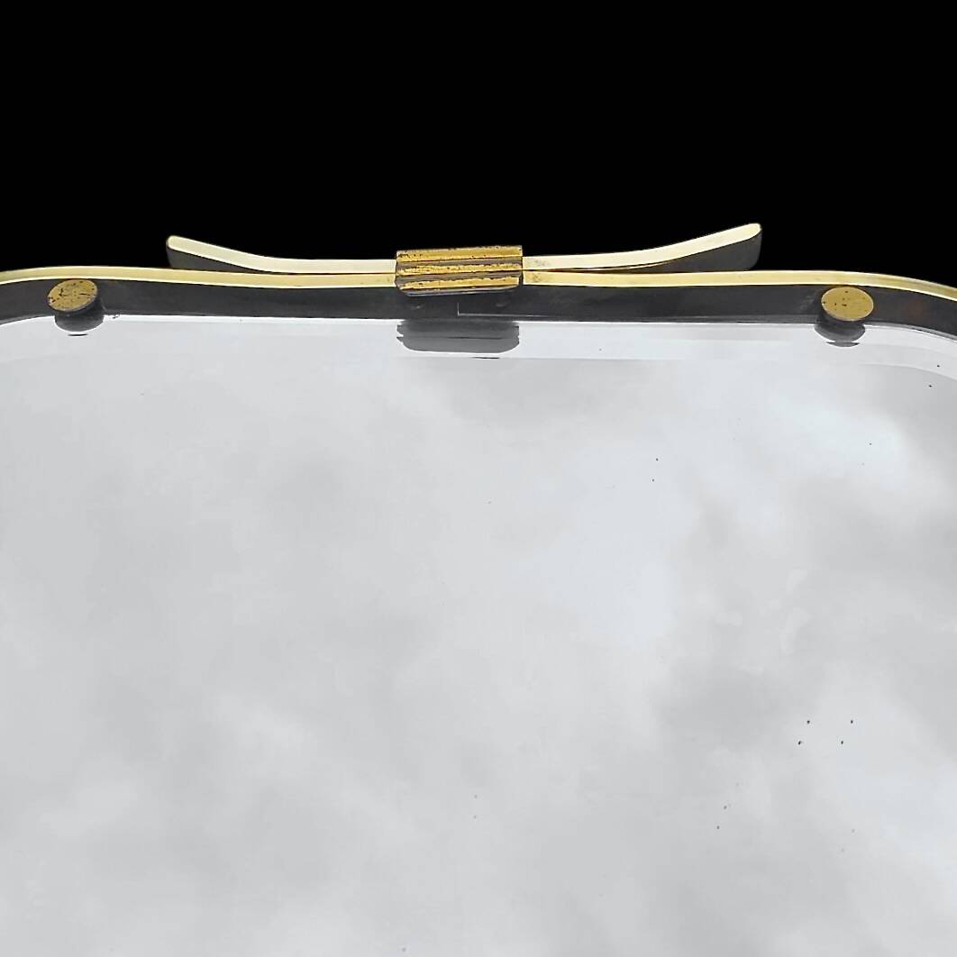 Gold Aluminum Beveled Wall Mirror - Modernism - 1950s