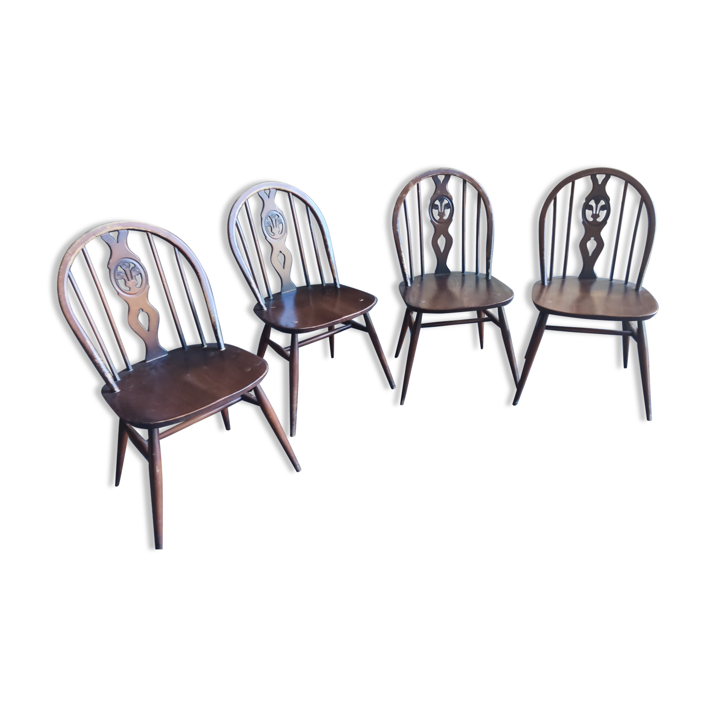 Série de 4 chaises Ercol des années 60