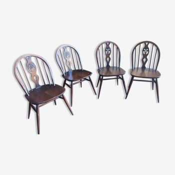 Série de 4 chaises Ercol des années 60