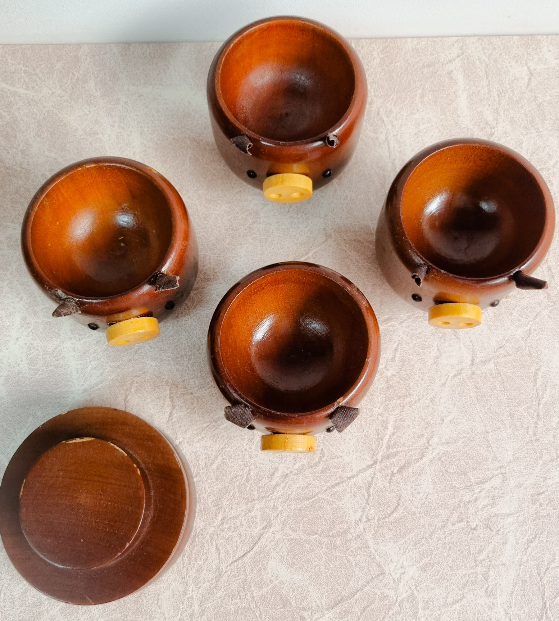 Wooden eggcups