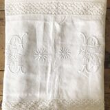 Old embroidered cloth, monograms and lace