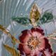 Sarreguemines plates majolica with pink wild roses