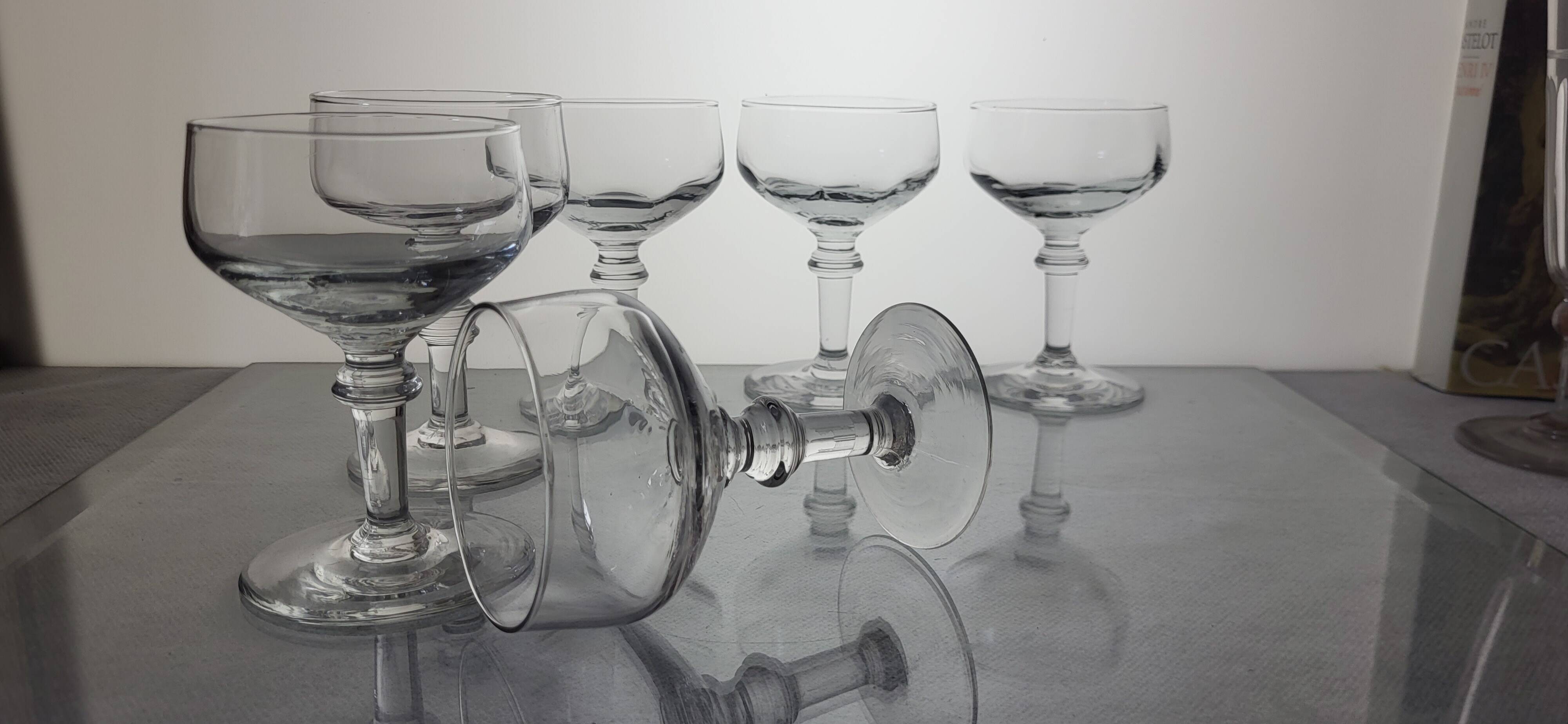 6 verres à vin XIXème