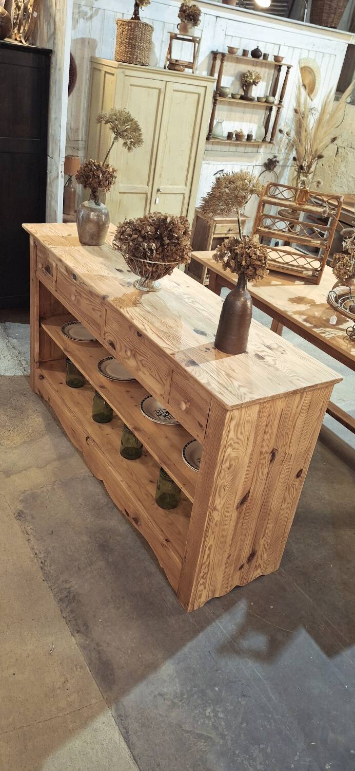 Open buffet in fir wood