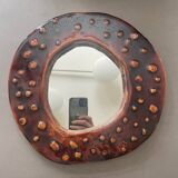 Ceramic mirror signed Ferré 1974