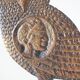 Owl sculpture in gilded brass bronze