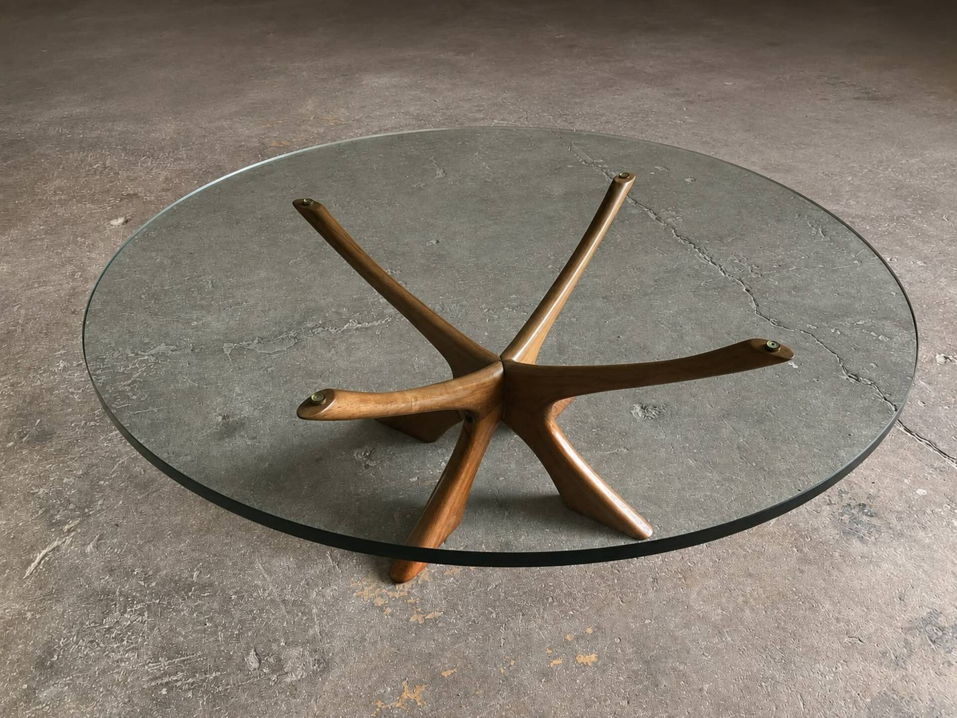 Glas Couchtisch T118 Illum Wikkelsø für Niels Eilersen 60er