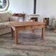 Table basse de ferme en chêne style campagne