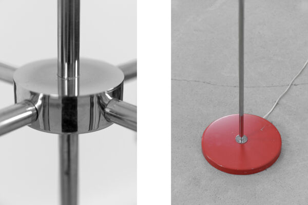 Lampadaire chromé vintage de style Space Age, années 1960