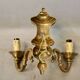 Set of 4 bronze wall lights