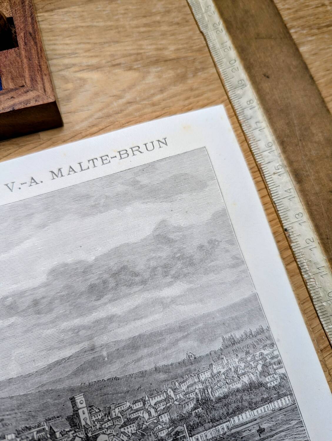 Vesoul, Haute-Saône, printed illustration from 1883.