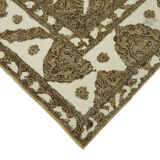 1970s 283 cm x 388 cm beige wool carpet