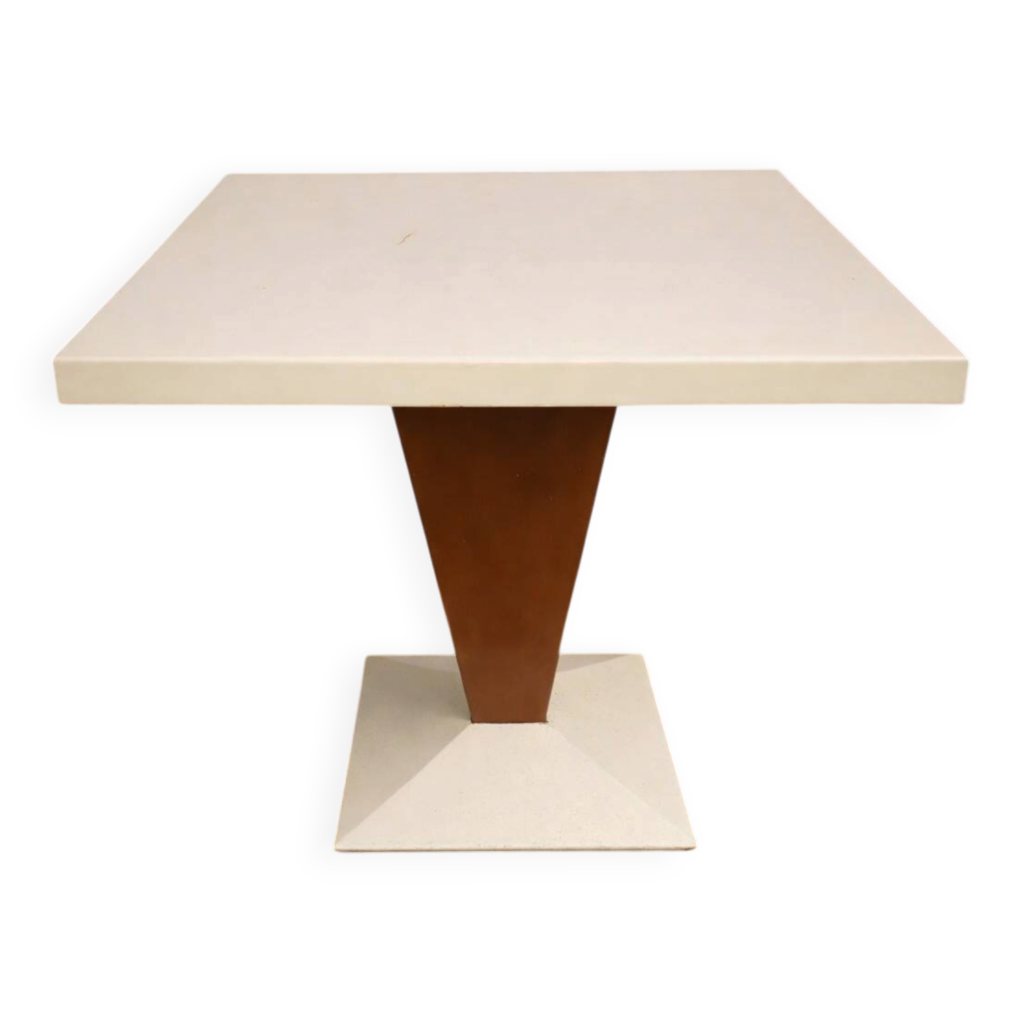 Tolix table in metal / central leg design – 80 x 80 x 80 cm / 20th century