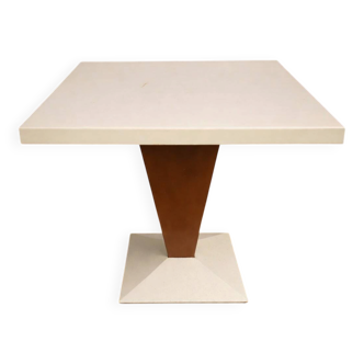 Tolix table in metal / central leg design – 80 x 80 x 80 cm / 20th century
