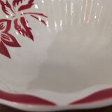 Old salad bowl Digoin Sarreguemines Jacky pink/red