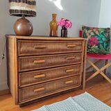 Rattan chest of drawers
