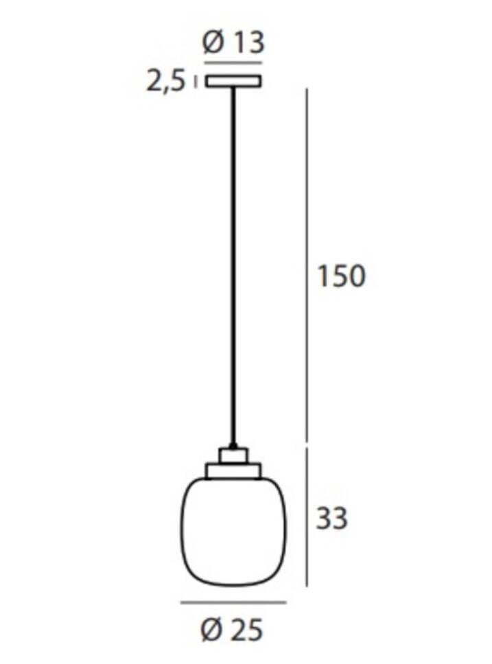 Two Legier suspensions, smoked glass