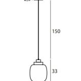 Two Legier suspensions, smoked glass