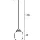 Deux suspensions Legier, verre fumé