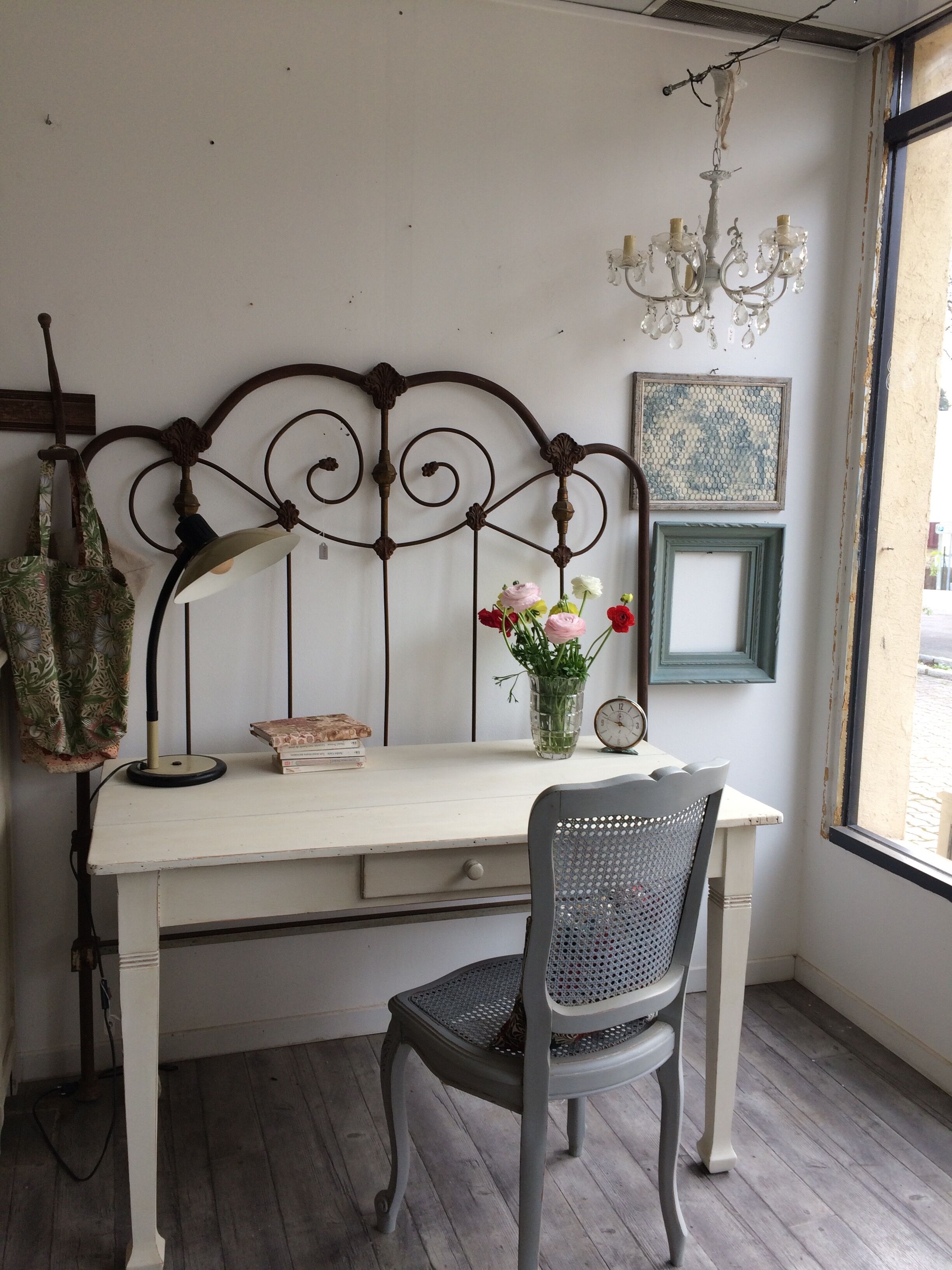 Wrought iron headboard