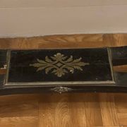 Napoleon III secretary with tiers - Blackened wood, enhanced with brass 19th century