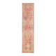 Vintage Runner Kilim, Tons Rose et Beige, Motifs Anatoliens Géométriques