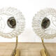 Paire d'appliques laiton doré et verre, 1970
