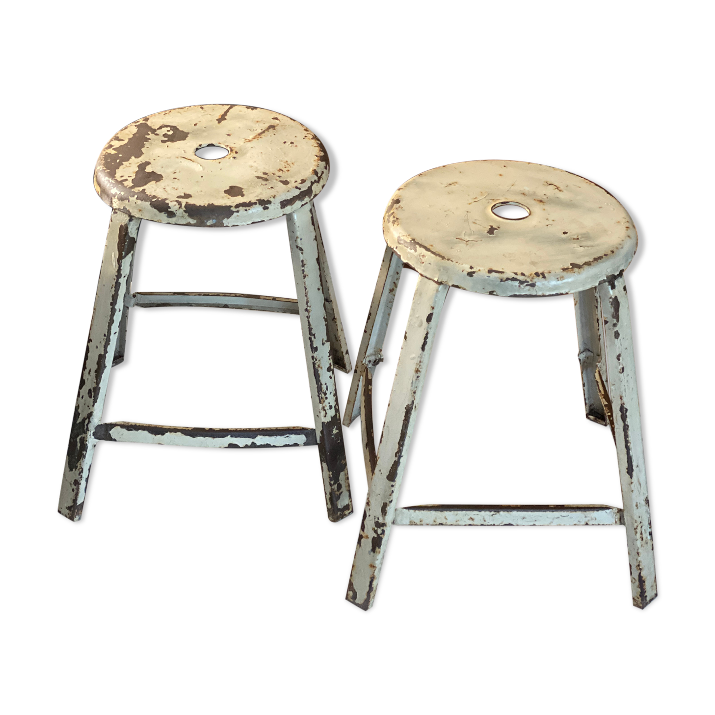 Pair of industrial stool