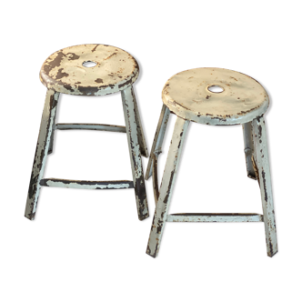 Pair of industrial stool
