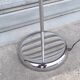 Floor lamp in chromed metal and holophane glass 1970